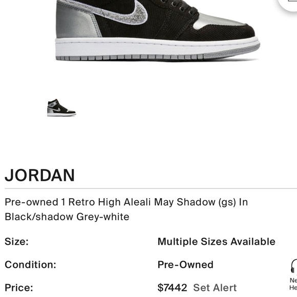 Jordan 1 Retro High Aleali May Shadow (GS) size 7Y preowned!!! RARE SOLDOUT - Picture 8 of 8